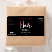 Funky roze en Black Hair Serum Labels (Insitu)