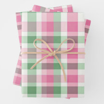 Funky roze en groen geruite tartanpatroon