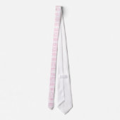 Funky roze en wit retro patroon stropdas (Achterkant)