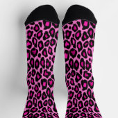 Funky roze en zwarte luipaardprint sokken (Top)