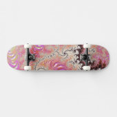 Funky Roze Fractal Persoonlijk Skateboard (Horizontaal)