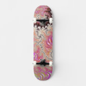 Funky Roze Fractal Persoonlijk Skateboard (Voorkant)