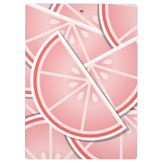 Funky roze grapefruitwiggen klembord (Achterkant)