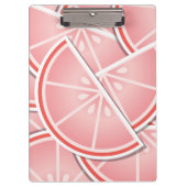 Funky roze grapefruitwiggen klembord (Voorkant)