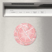 Funky roze grapefruitwiggen magneet (Insitu (Vaatwasser))