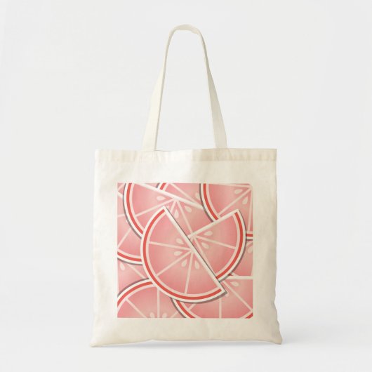 Funky roze grapefruitwiggen tote bag (Voorkant)