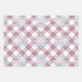 Funky Roze Kerst Gingham Patroon Inpakpapier Vel (Voorkant 2)