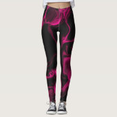 Funky Roze Lijnen Leggings (Voorkant)
