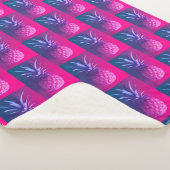 Funky Roze Paarse Ananas Lekker Deken (3/4)