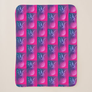 Funky Roze Paarse Ananas Lekker Deken