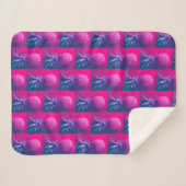 Funky Roze Paarse Ananas Lekker Deken (Voorkant (horizontaal))