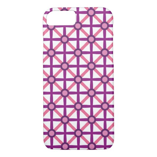 Funky Roze & Paarse Patroon Case-Mate iPhone Case (Achterkant)