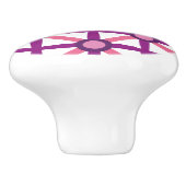 Funky Roze & Paarse Patroon Keramische Knop (Zijkant)