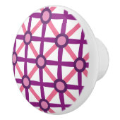 Funky Roze & Paarse Patroon Keramische Knop (Rechts)