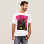 Funky Roze Punk gepersonaliseerd T-shirt met AR-45 (Voorkant volledig)