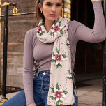Funky Roze Rood en Groen Poinsettia Chiffon Sjaal<br><div class="desc">Een collectie van prachtige sjaals met Funky Poinsettias in diverse kleuren met een bijpassende achtergrond. Erg mooi als cadeau of voor jezelf.</div>