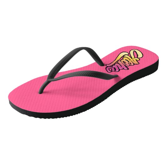 Funky Roze Roze Aloha Strand Teenslippers (Schuin)