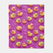 Funky roze rubber eend patroon fleece deken, gesne deken (Voorkant)