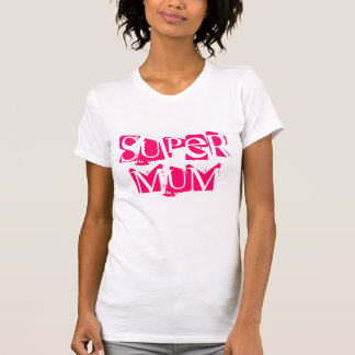 funky roze Super Mum t-shirt