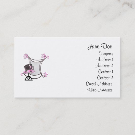 Funky Roze Visitekaartjes (Voorkant)