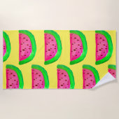 Funky roze watermeloen strandstijl strandlaken (Voorkant)