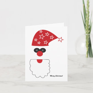 Funky Santa Holiday Card Feestdagen Kaart