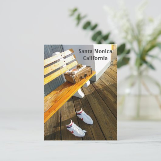 Funky Santa Monica Briefkaart! Briefkaart (Staand voorkant)