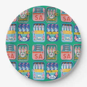 Funky Sardine Kust Zeevruchten Papieren Bordje