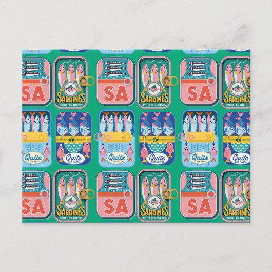Funky Sardine Portugal Briefkaart (Voorkant)