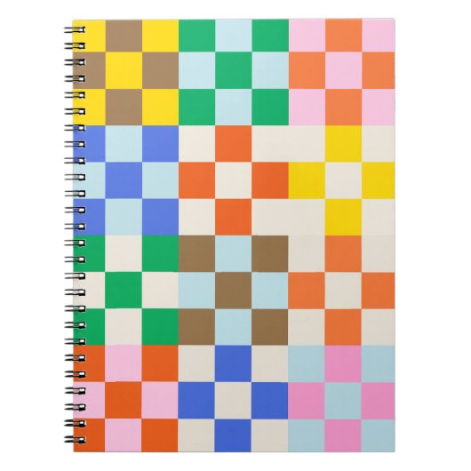 Funky Schaakbord Notitieboek (Voorkant)
