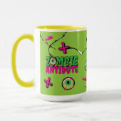 Funky Schattige Funny Zombie Antidote Pun Mok (Links)
