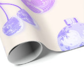 Funky Schattige Meisje Roze Kerstpatroon Cadeaupapier (Rol Hoek)