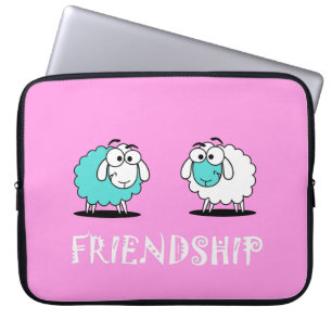 Funky Schattige Sheep Friendship Laptop Sleeve