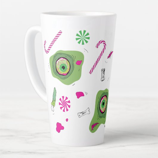 Funky Schattigee lieve dood en Snoep! Latte Mok (Linkerhoek)