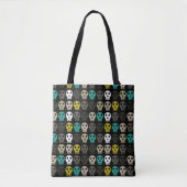 Funky schedel tote bag (Voorkant)