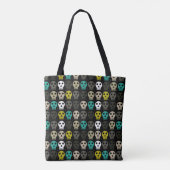 Funky schedel tote bag (Achterkant)