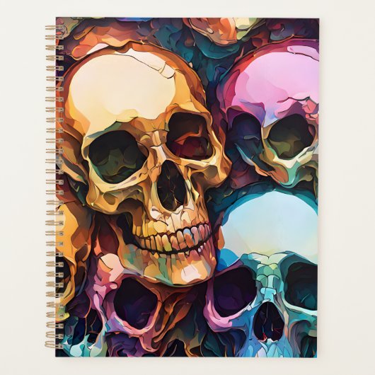 Funky Schedelpatroon | Randstedelijke Gotische Kan Planner (Voorkant)