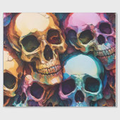 Funky Schedels Cadeaupapier (Vlak)