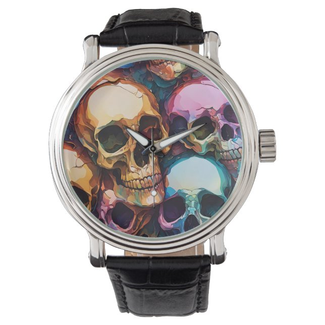 Funky Schedels Horloge (Voorkant)