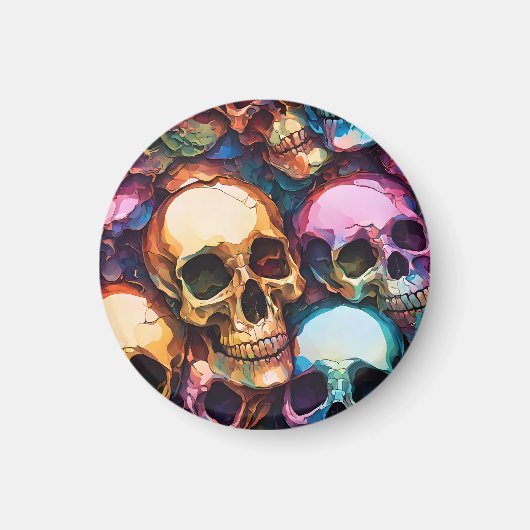 Funky Schedels Magneet (Voorkant)