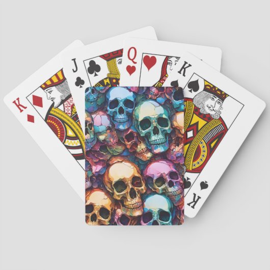 Funky Schedels Pokerkaarten (Achterkant)