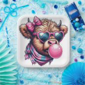 Funky Schotse Koe Papieren Bord (Feest)