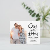 Funky Schrijfbare KLEUR bespaart onze datum Briefkaart (Staand voorkant)