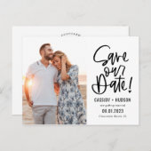 Funky Schrijfbare KLEUR bespaart onze datum Briefkaart (Voorkant / Achterkant)