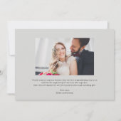 Funky schrijven bewerkbare kleur bruiloft dank u bedankkaart (Achterkant)