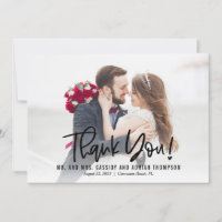 Funky schrijven bewerkbare kleur bruiloft dank u