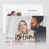 Funky schrijven bruiloft Elopement Receptie Uitnod Bedankkaart (Voorkant / Achterkant)