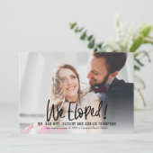 Funky schrijven bruiloft Elopement Receptie Uitnod Bedankkaart (Staand voorkant)