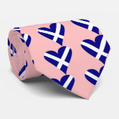Funky Scotland Flag Heart Stropdas (Opgerold)