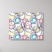 Funky Scribged Doodles Canvas Afdruk (Voorkant)